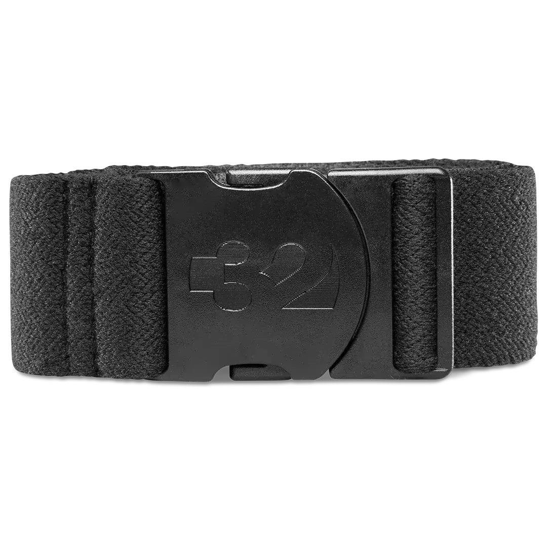 ThirtyTwo 32 Cut-Out Belt in black, men's belt with cut-out design