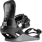 ThirtyTwo Basin FASE x Public snowboard bindings in black and gray, side view