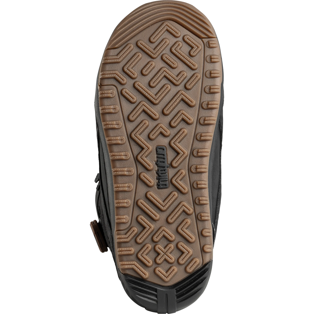 ThirtyTwo Lashed Hybrid snowboard boots in black and gum with cushioned ankle collar and rugged sole