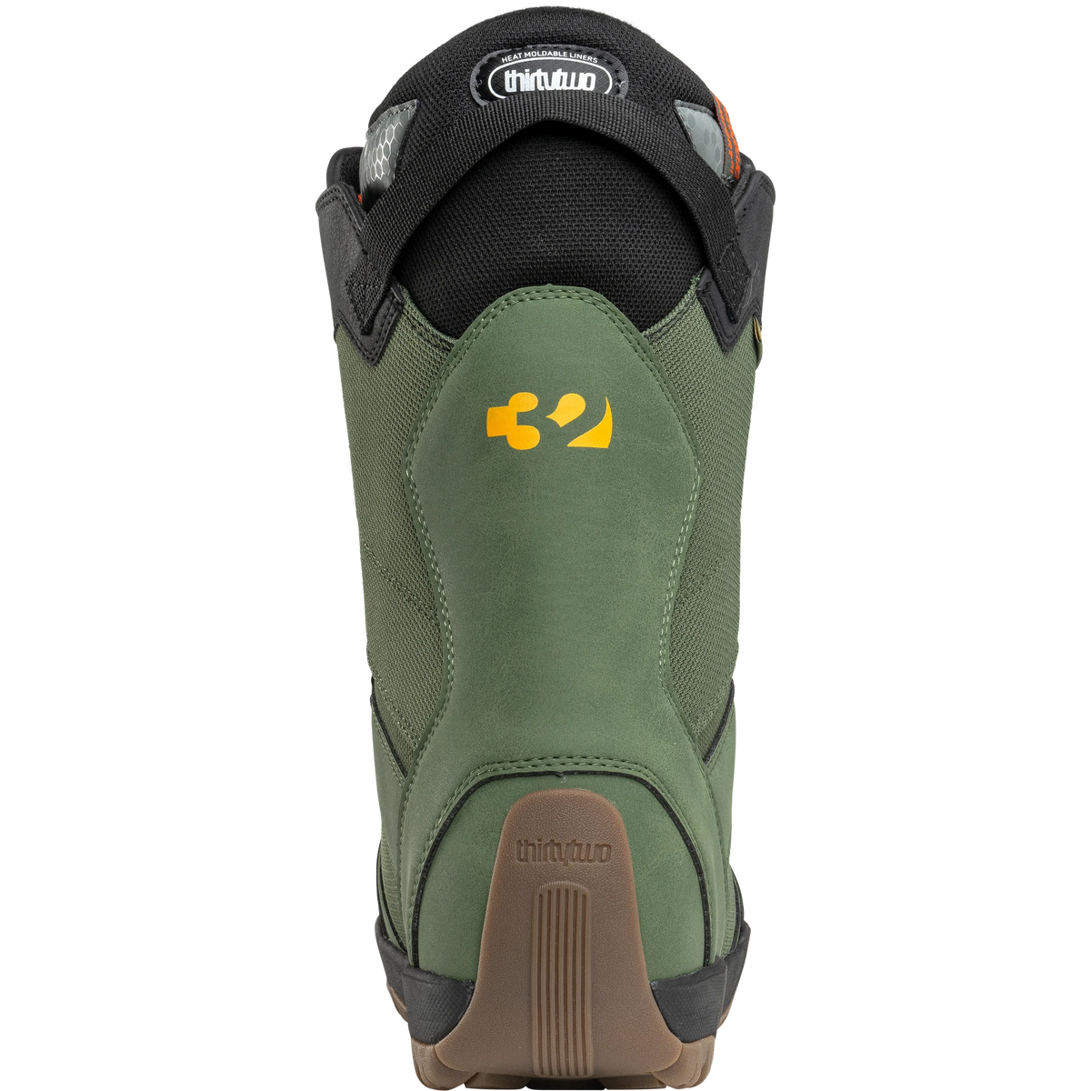 ThirtyTwo Shifty BOA snowboard boots in green, side view with BOA lacing system