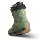 ThirtyTwo Shifty BOA snowboard boots in green, showing side view and BOA lacing system