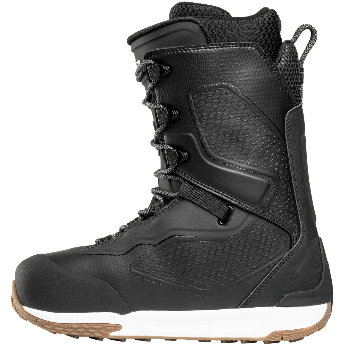 ThirtyTwo TM-2 snowboard boots in black, men's snowboarding boot side view