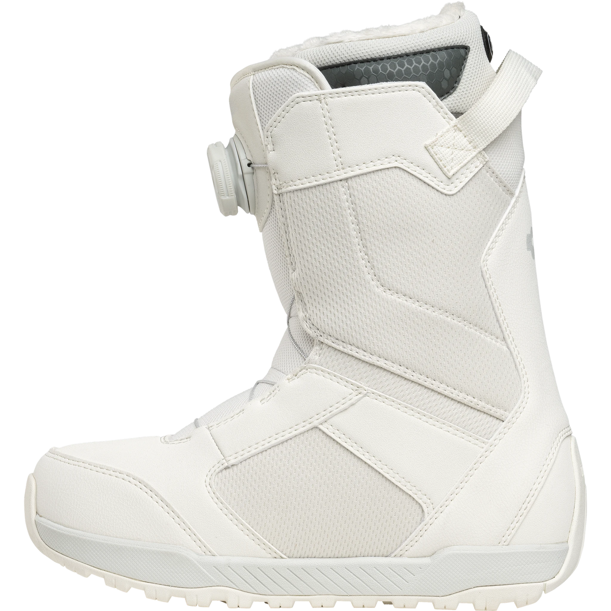 ThirtyTwo women's Shifty BOA snowboard boots in marshmallow, side view