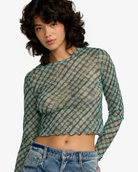 RVCA Womens River Long Sleeve Crop Top - People Skate and Snowboard
