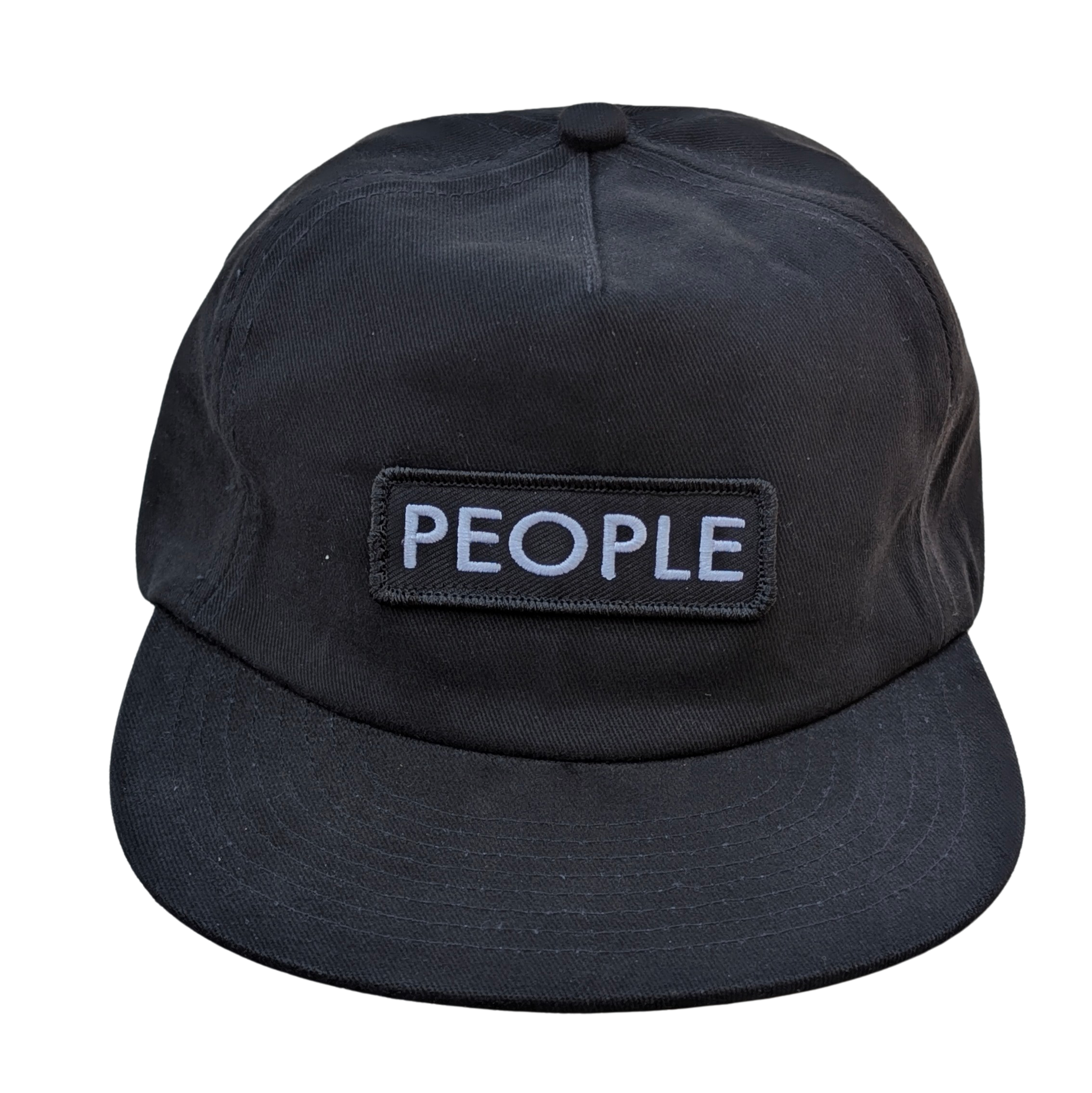 People Quad Logo Brushed Cotton Snapback Hat - People Skate and Snowboard