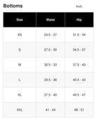 vans manufacturer mens bottoms size chart inches