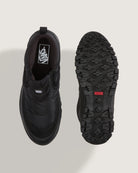 Vans Mid-Slip Puff Shoes - Black / Black - top view and outsole