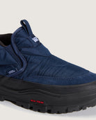 Vans Mid-Slip Puff shoes in true navy with slip-on design and padded upper, men's footwear