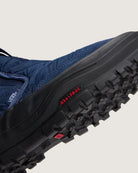 Vans Mid-Slip Puff shoes in true navy with padded slip-on design and textured upper