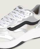 vans premium ave rapid silver white upper detail