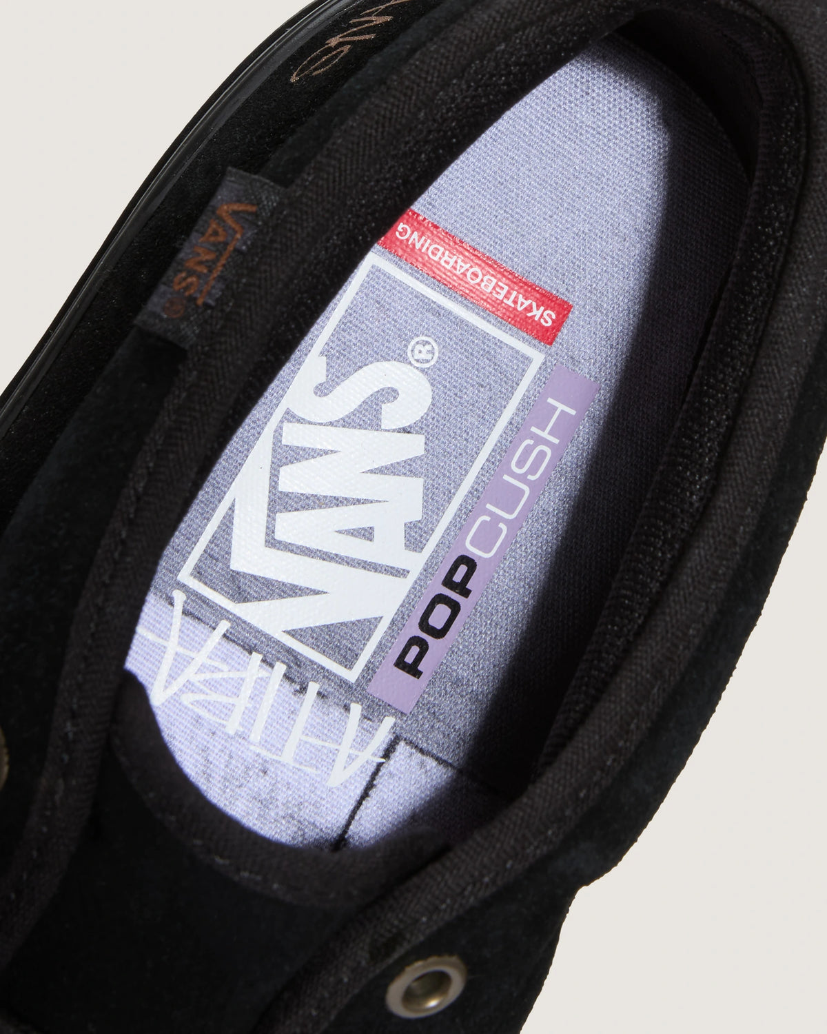 vans skate chukka atiba black black insole detail