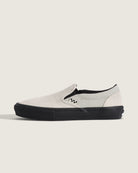 vans skate slip on ripstop turtledove white black side