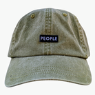 People Small Quad Logo Washed Dad Hat - People Skate and Snowboard