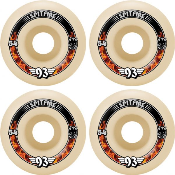 Spitfire Formula Four Radial 93a 54mm Skateboard Wheels - People Skate and Snowboard