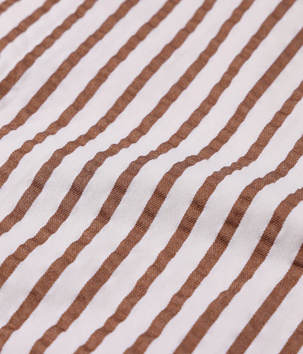 Former Vivian Seersucker Short Sleeve Button Up Shirt - People Skate and Snowboard