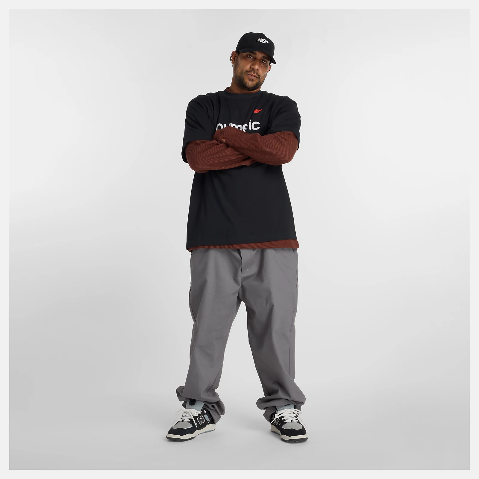 New Balance Numeric Linear Logo Tee - People Skate and Snowboard