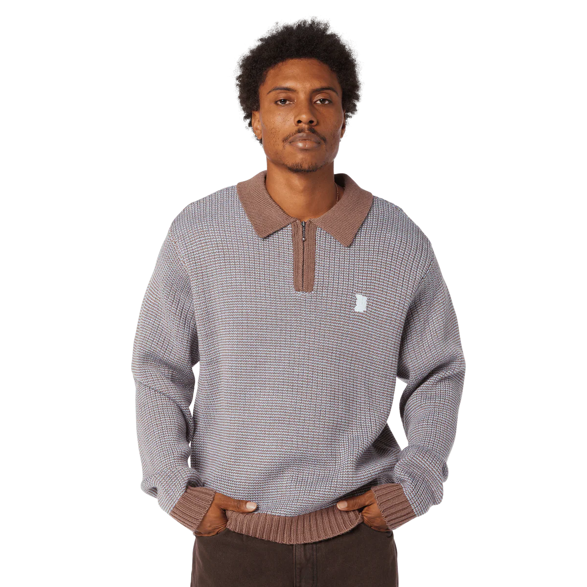 Huf Megablast Two Tone Waffle Sweater - People Skate and Snowboard