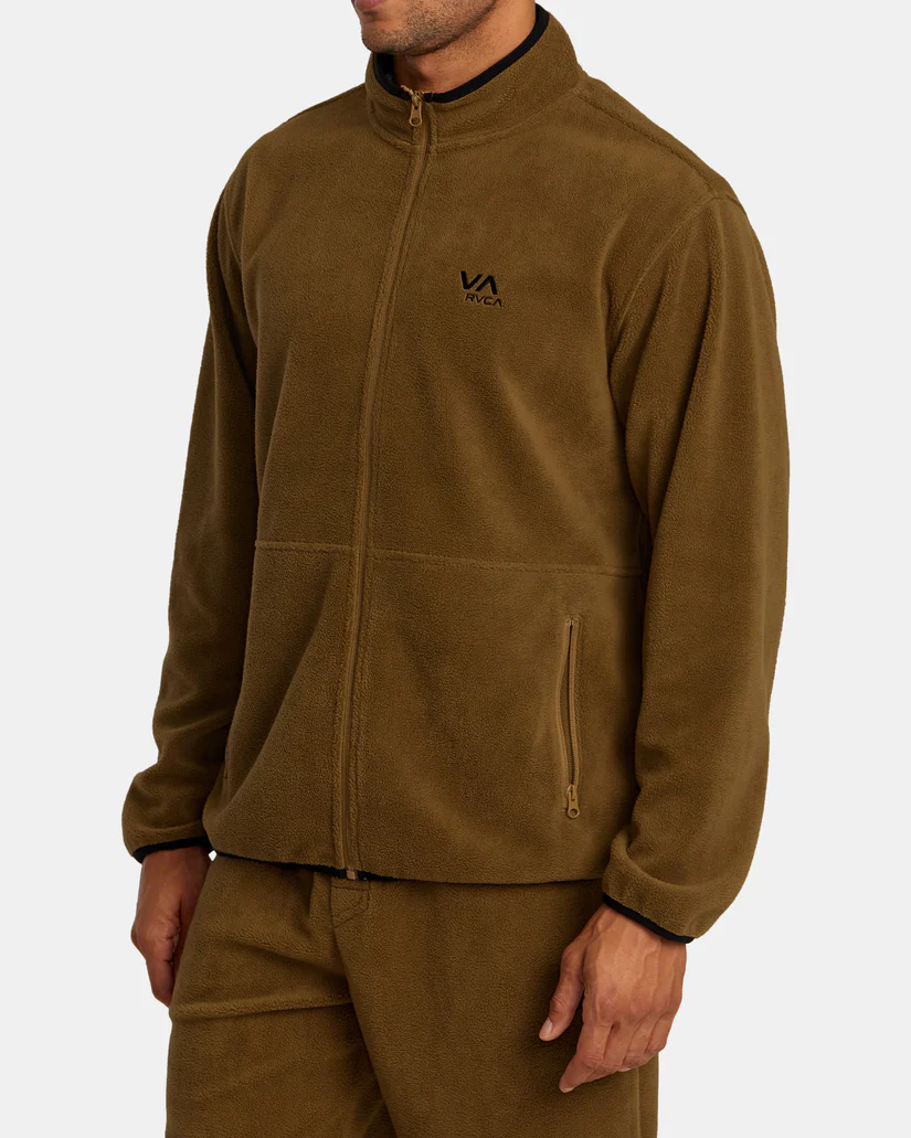 RVCA VA Essential Micro Fleece Zip Up - People Skate and Snowboard