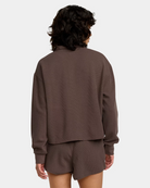 RVCA Womens Glory Waffle Long Sleeve Quarter Zip Shirt - People Skate and Snowboard