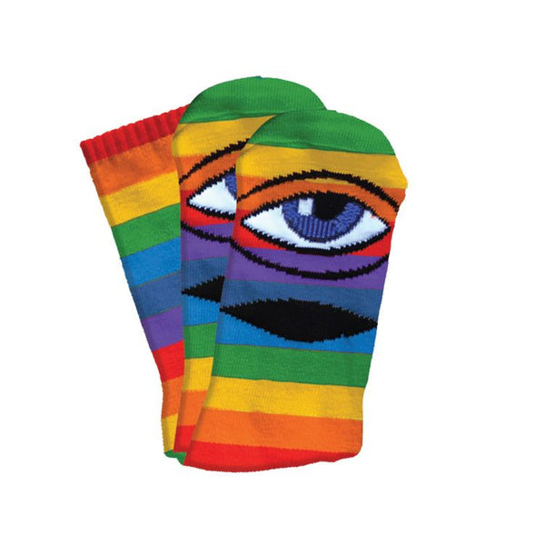 Toy Machine Sect Eye Socks Rainbow - People Skate and Snowboard