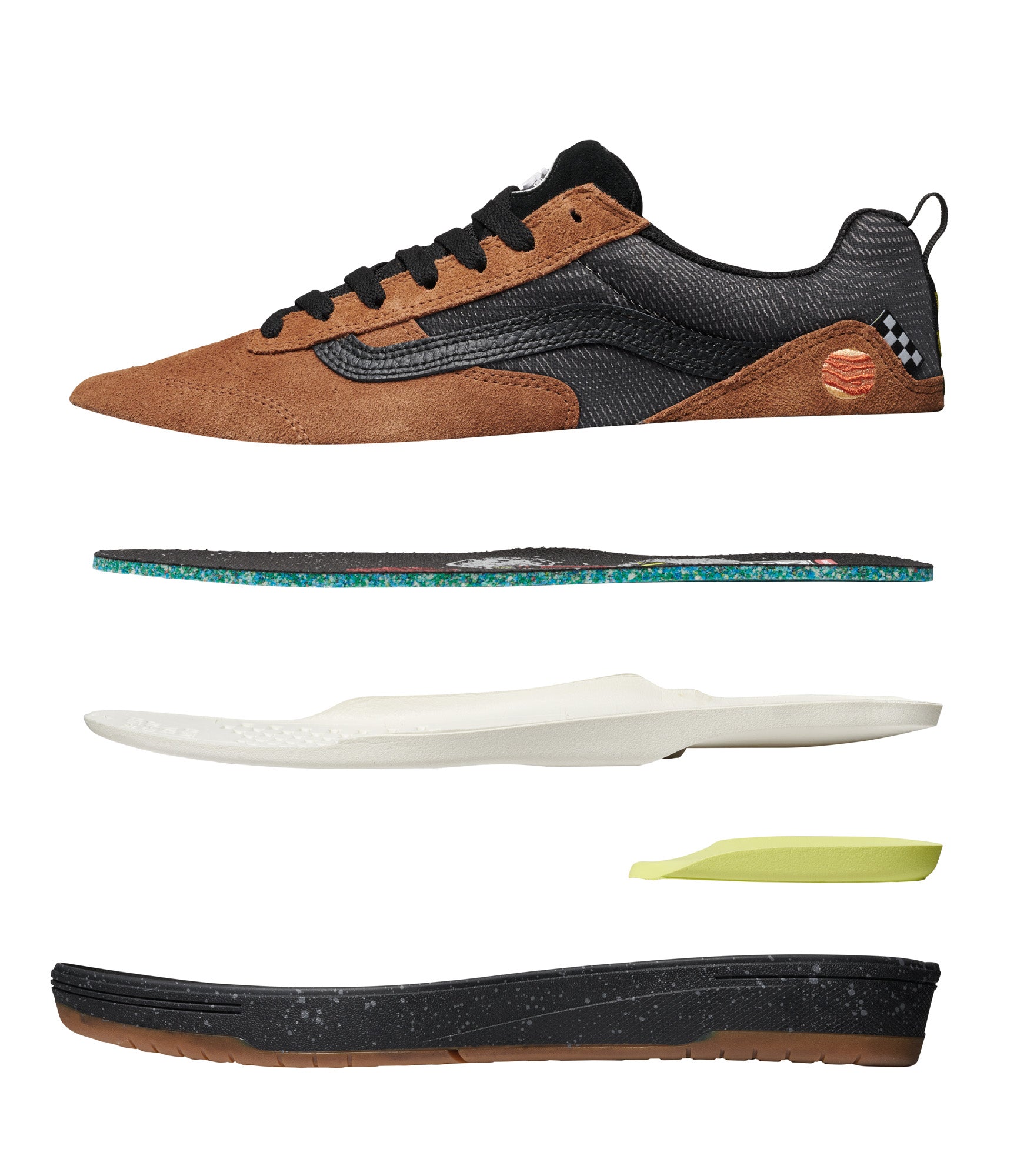 Vans Zahba Skate Shoes - (zion wright) brown/multi