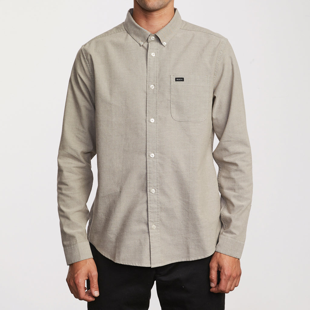 RVCA That'll Do Stretch Long Sleeve Shirt - People Skate and Snowboard